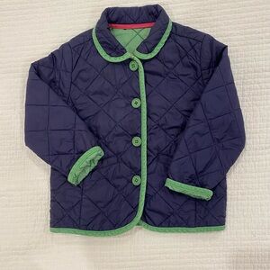 Lands' End Navy Quilted Jacket